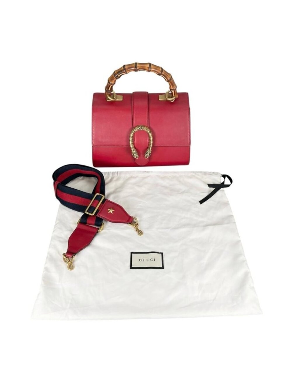 Gucci Dionysus 2-Way Shoulder Bag Bamboo Red